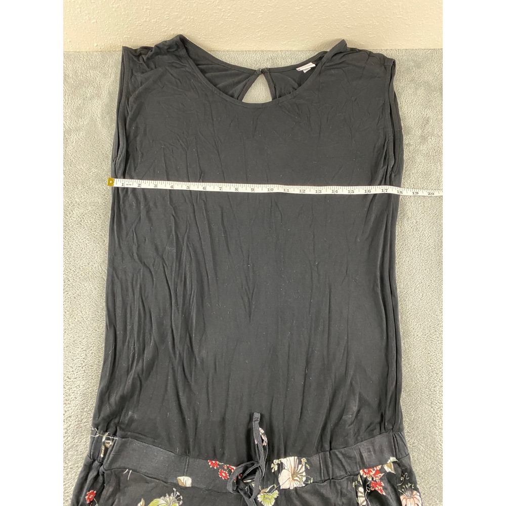 Lascana Womens Floral Wide Leg Jumpsuit Black Sleeveless Pockets Size 12 - Picture 6 of 16